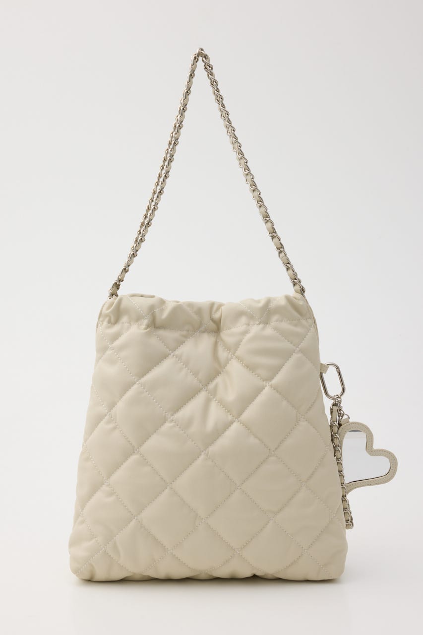 QUILTING F／LEATHER CHAIN バッグ IVOY FREE