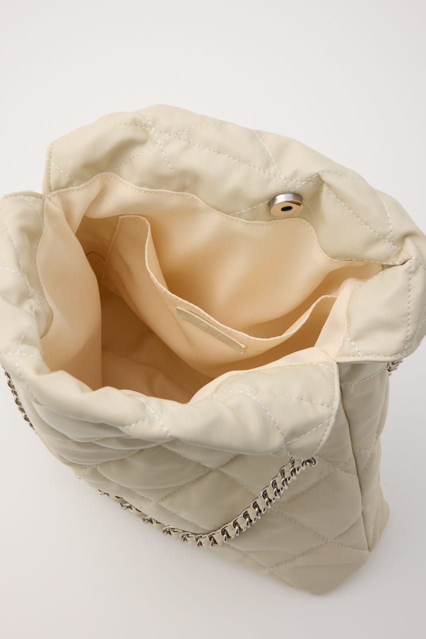 QUILTING F／LEATHER CHAIN バッグ IVOY FREE