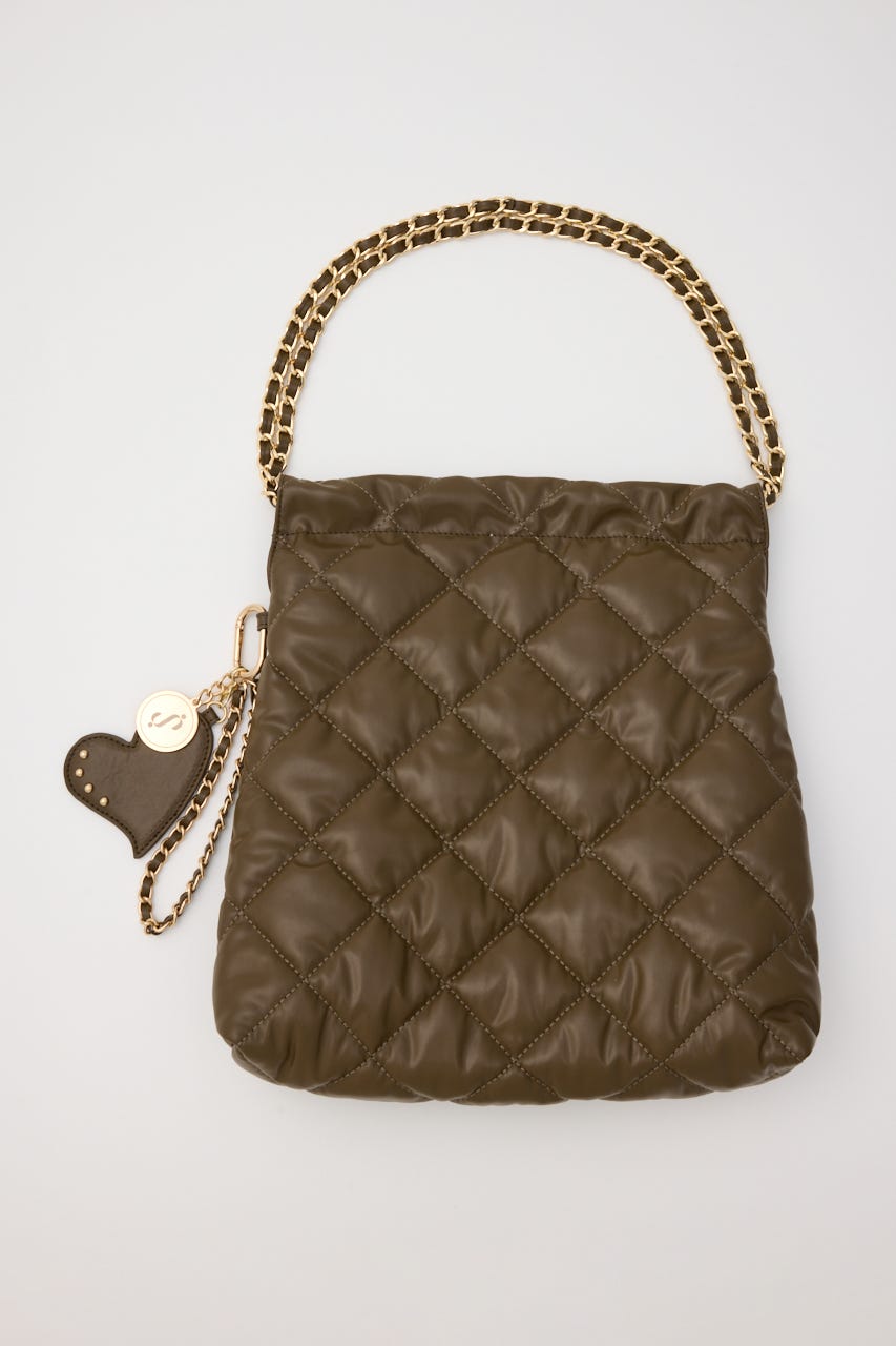 QUILTING F／LEATHER CHAIN バッグ KHA FREE