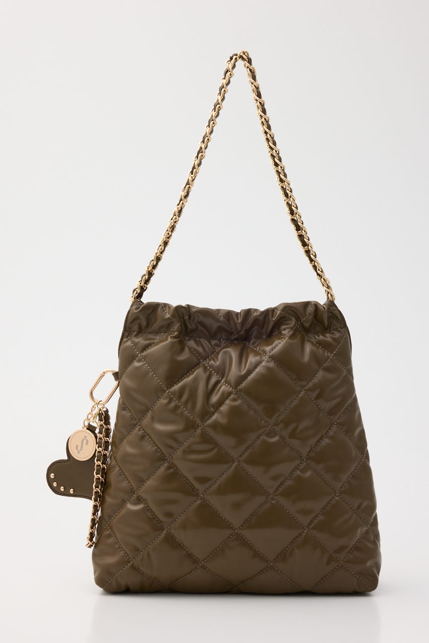 QUILTING F／LEATHER CHAIN バッグ KHA FREE