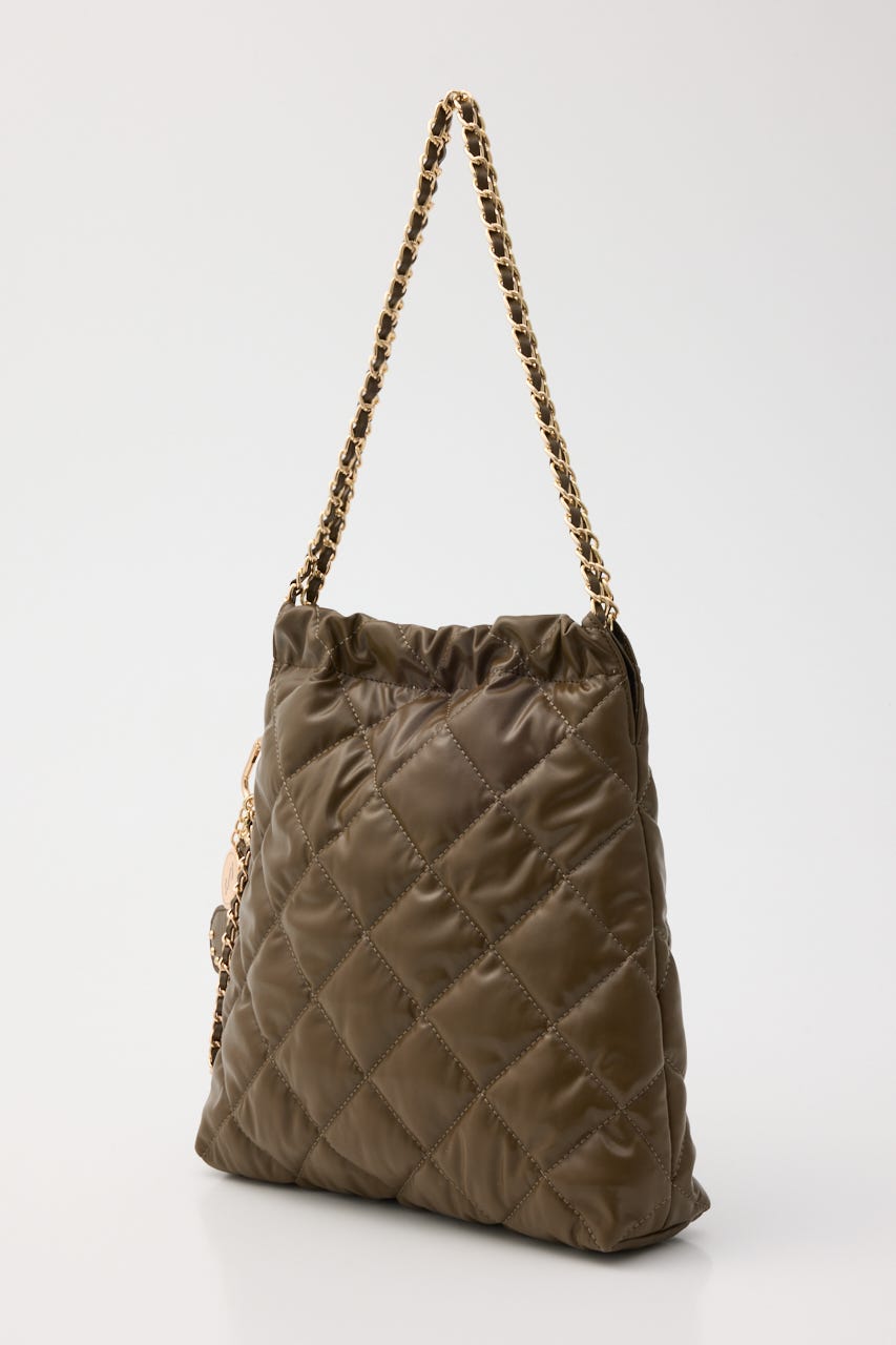 QUILTING F／LEATHER CHAIN バッグ KHA FREE