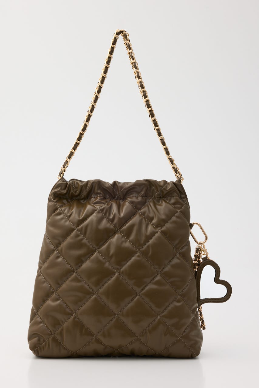QUILTING F／LEATHER CHAIN バッグ KHA FREE
