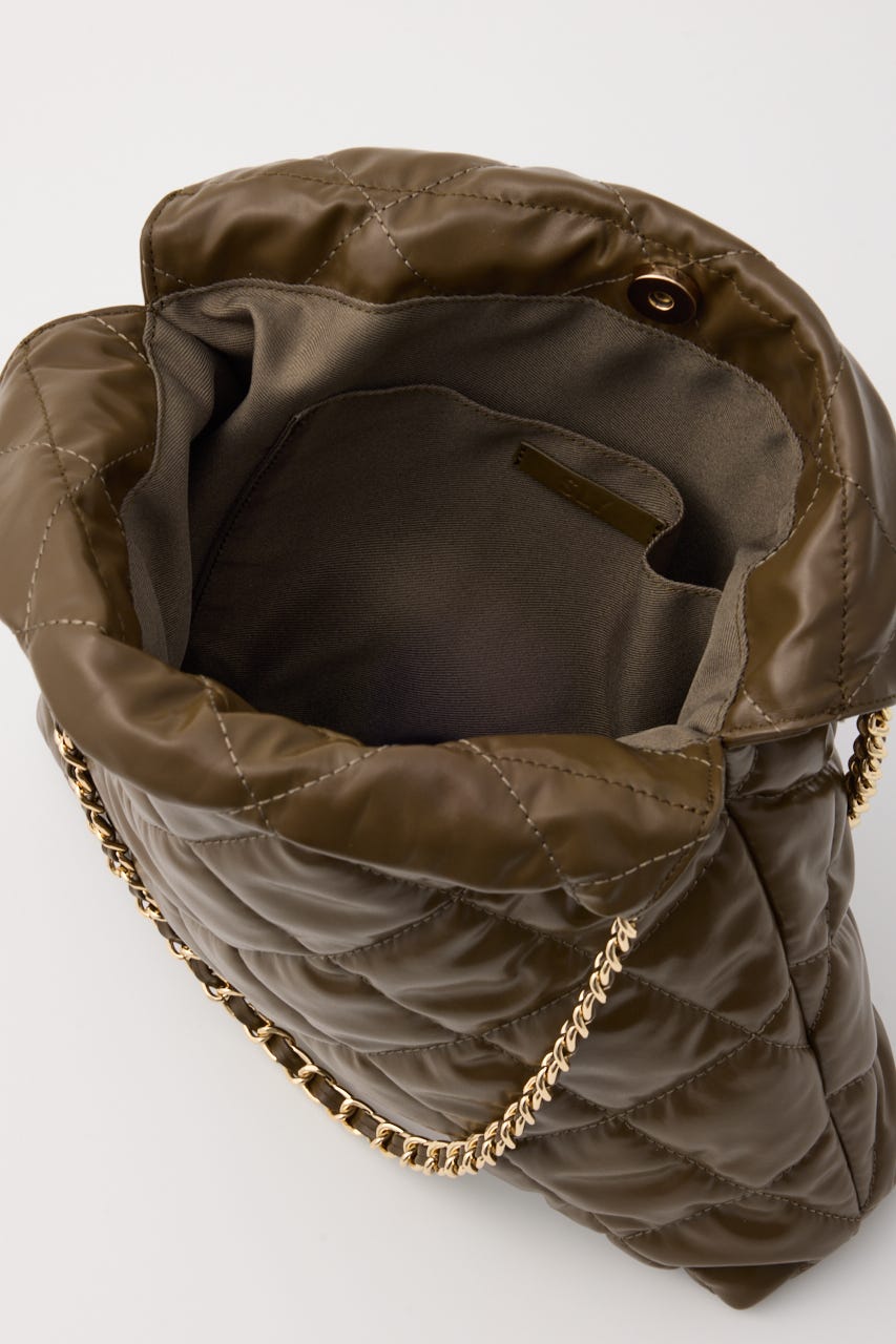 QUILTING F／LEATHER CHAIN バッグ KHA FREE