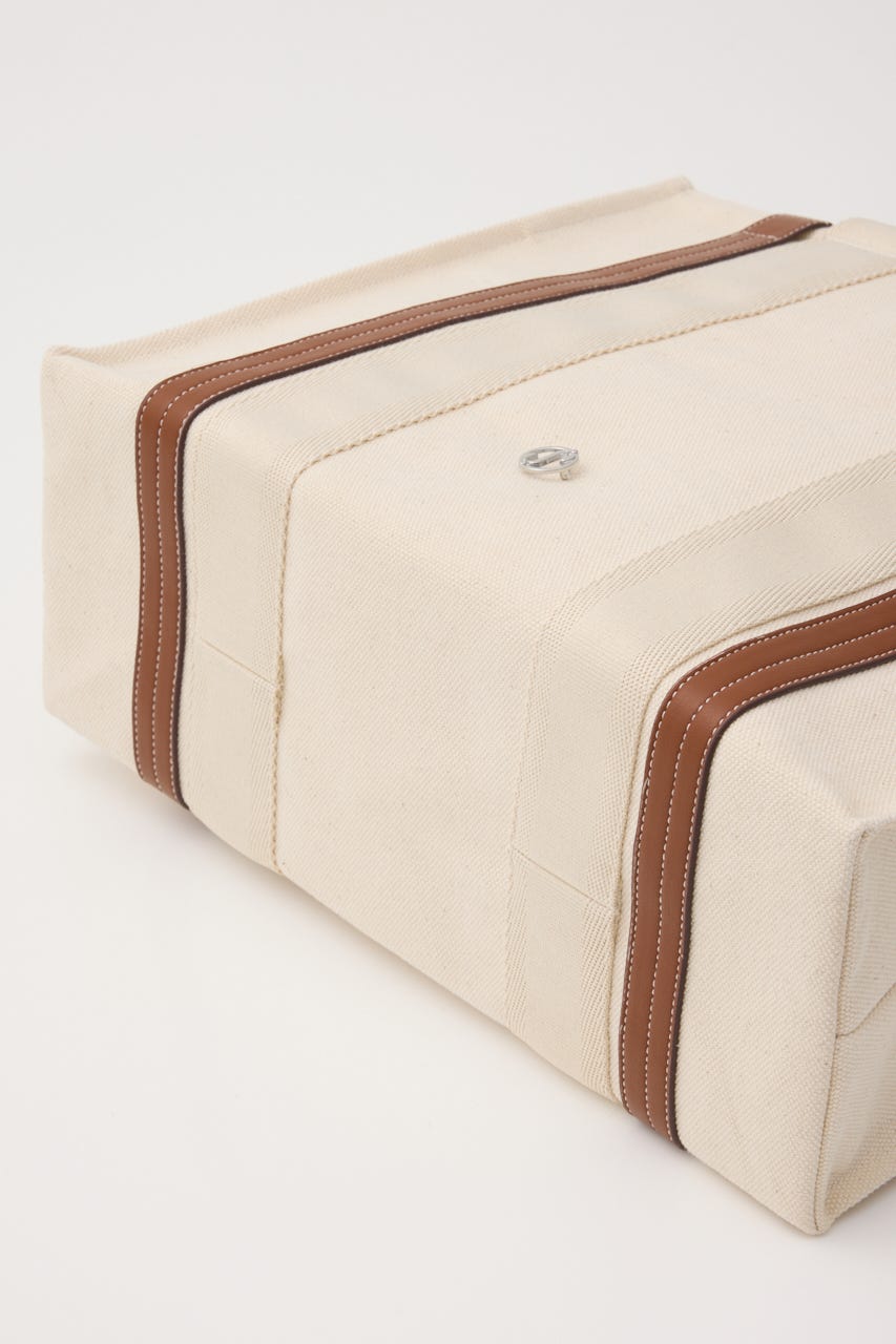 【SNSで話題！】THONG TRIMMED CANVAS バッグ IVOY FREE