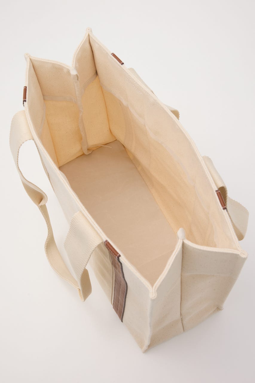 【SNSで話題！】THONG TRIMMED CANVAS バッグ IVOY FREE