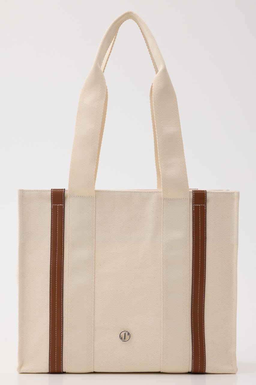 【SNSで話題！】THONG TRIMMED CANVAS バッグ IVOY FREE