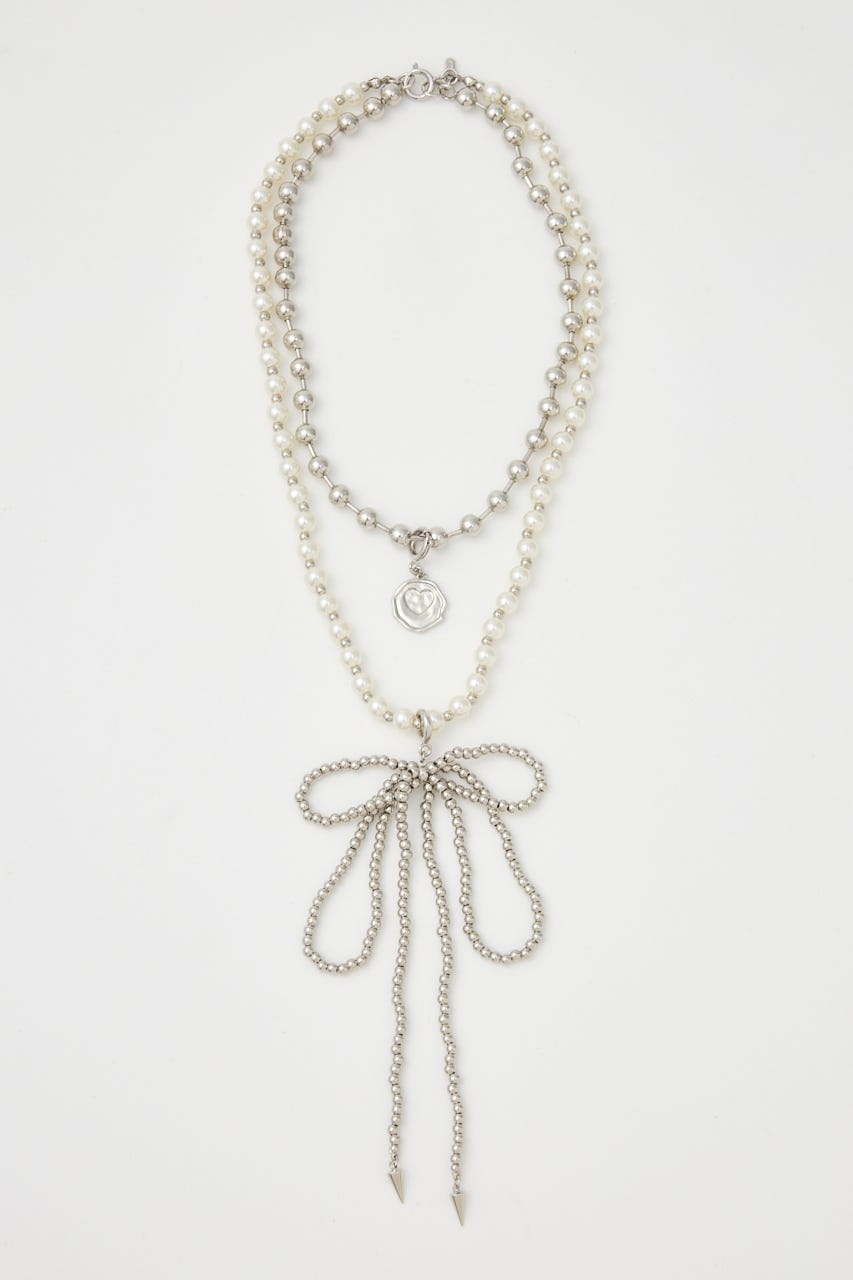 MANY WAY F／PEARL BALL ネックレス SLV FREE