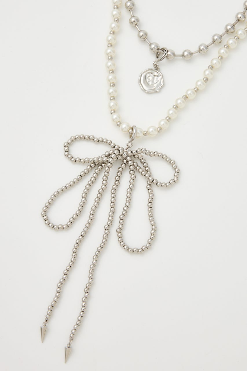 MANY WAY F／PEARL BALL ネックレス SLV FREE