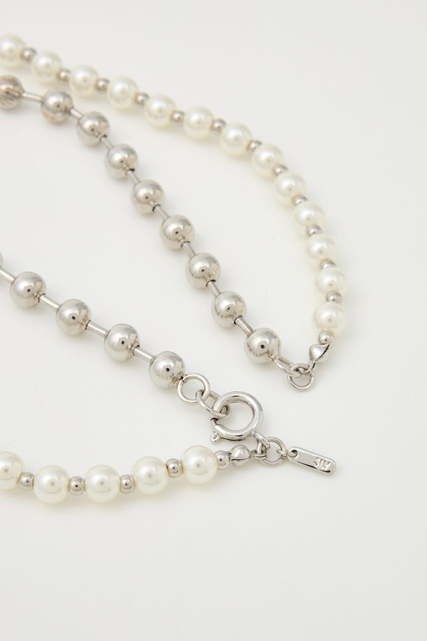 MANY WAY F／PEARL BALL ネックレス SLV FREE