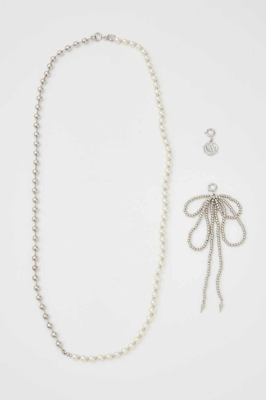 MANY WAY F／PEARL BALL ネックレス SLV FREE