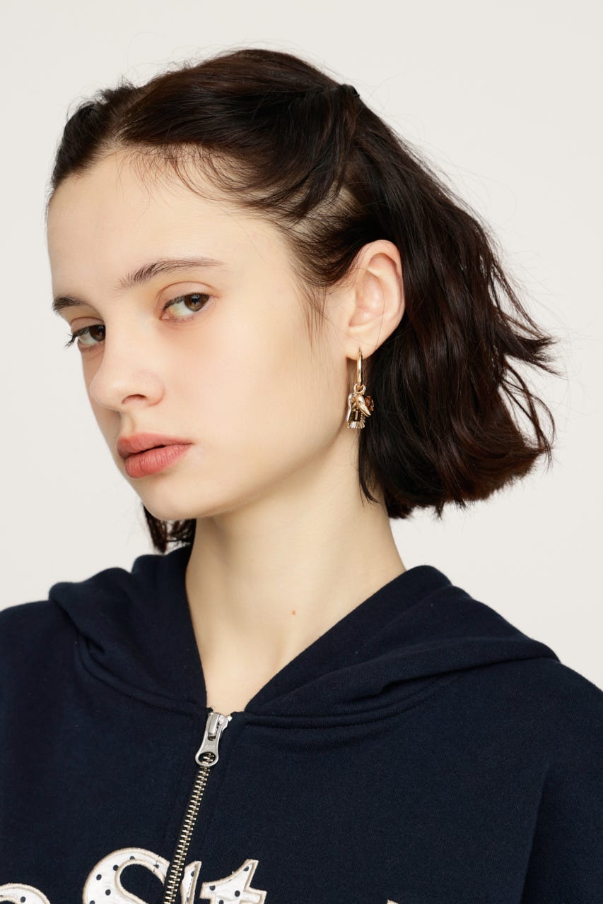 HOOP CHARM ピアス SLV FREE