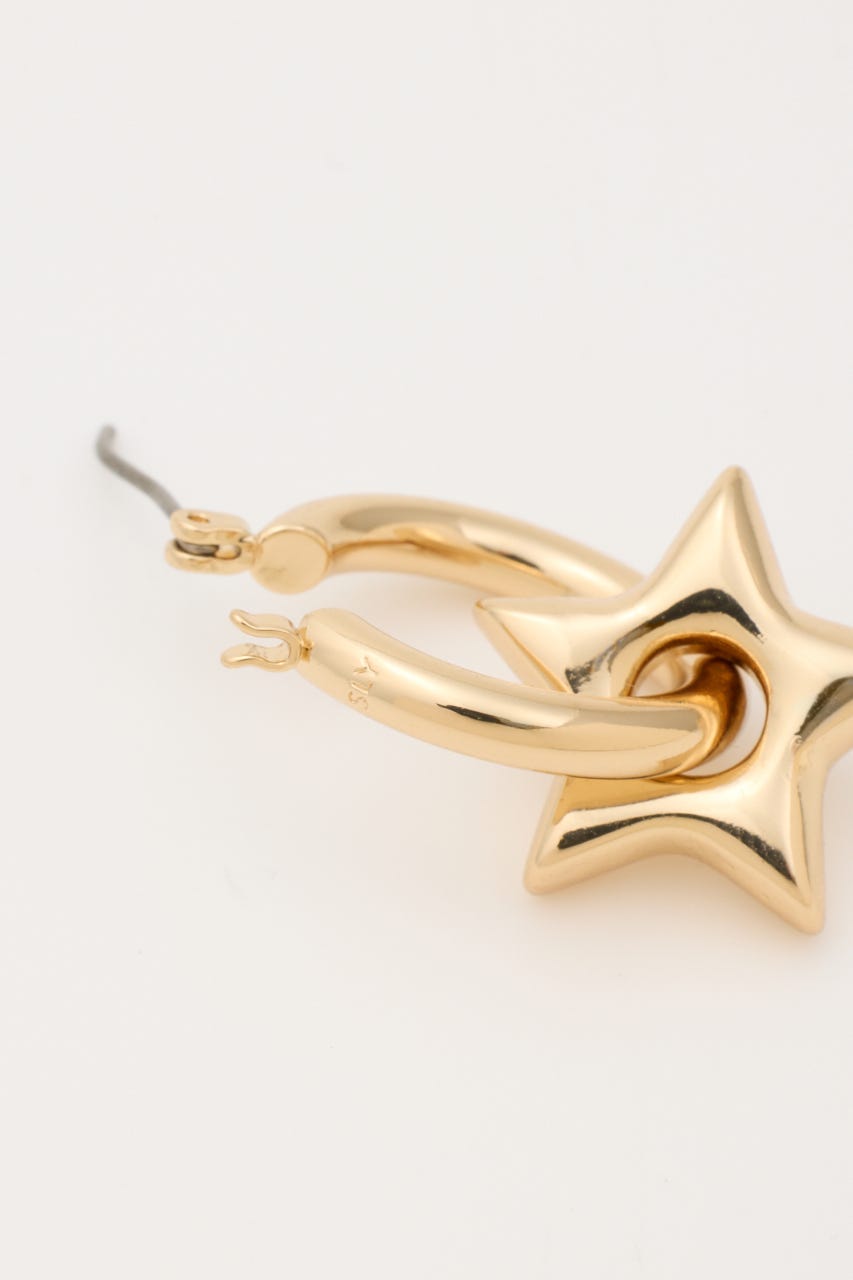 CHUNKY STAR ピアス GLD FREE