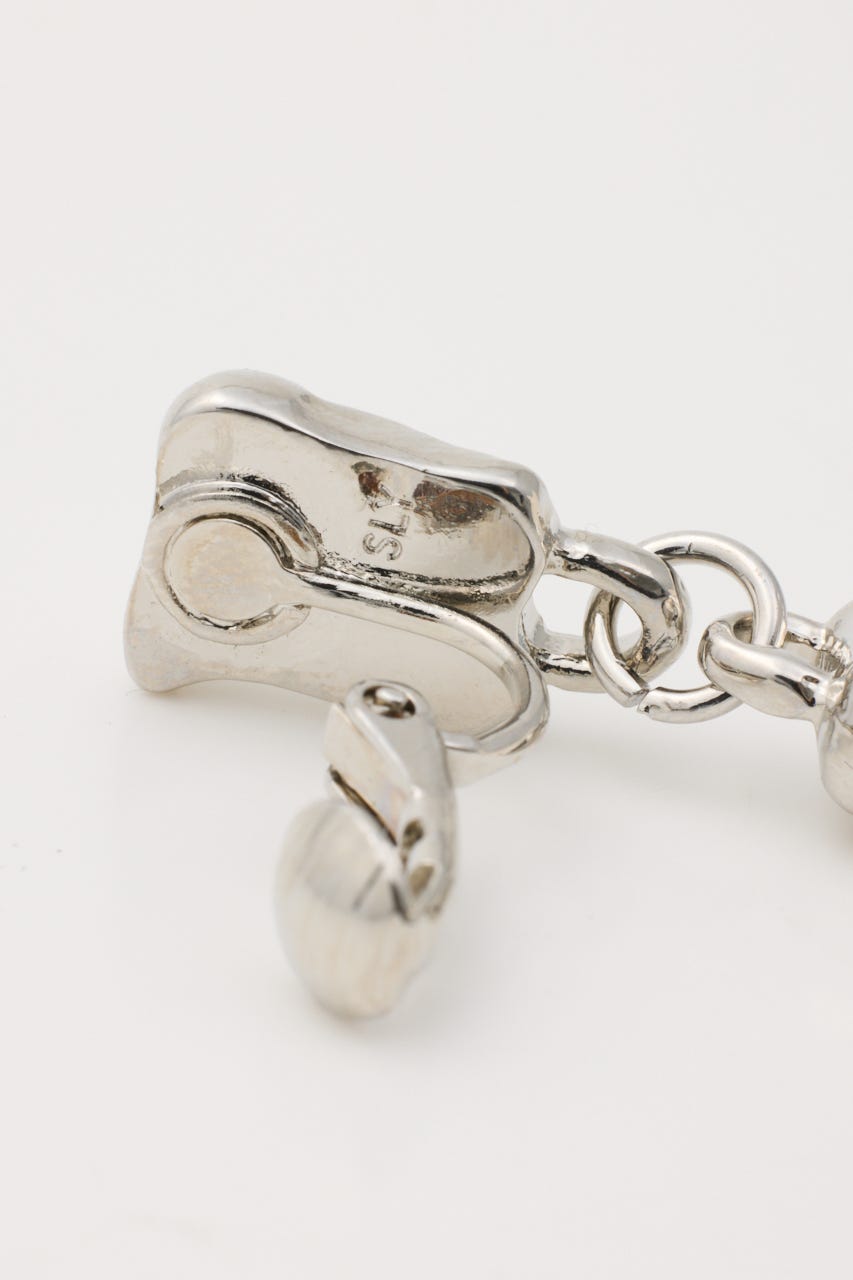 JEWELED F／PEARL イヤリング SLV FREE