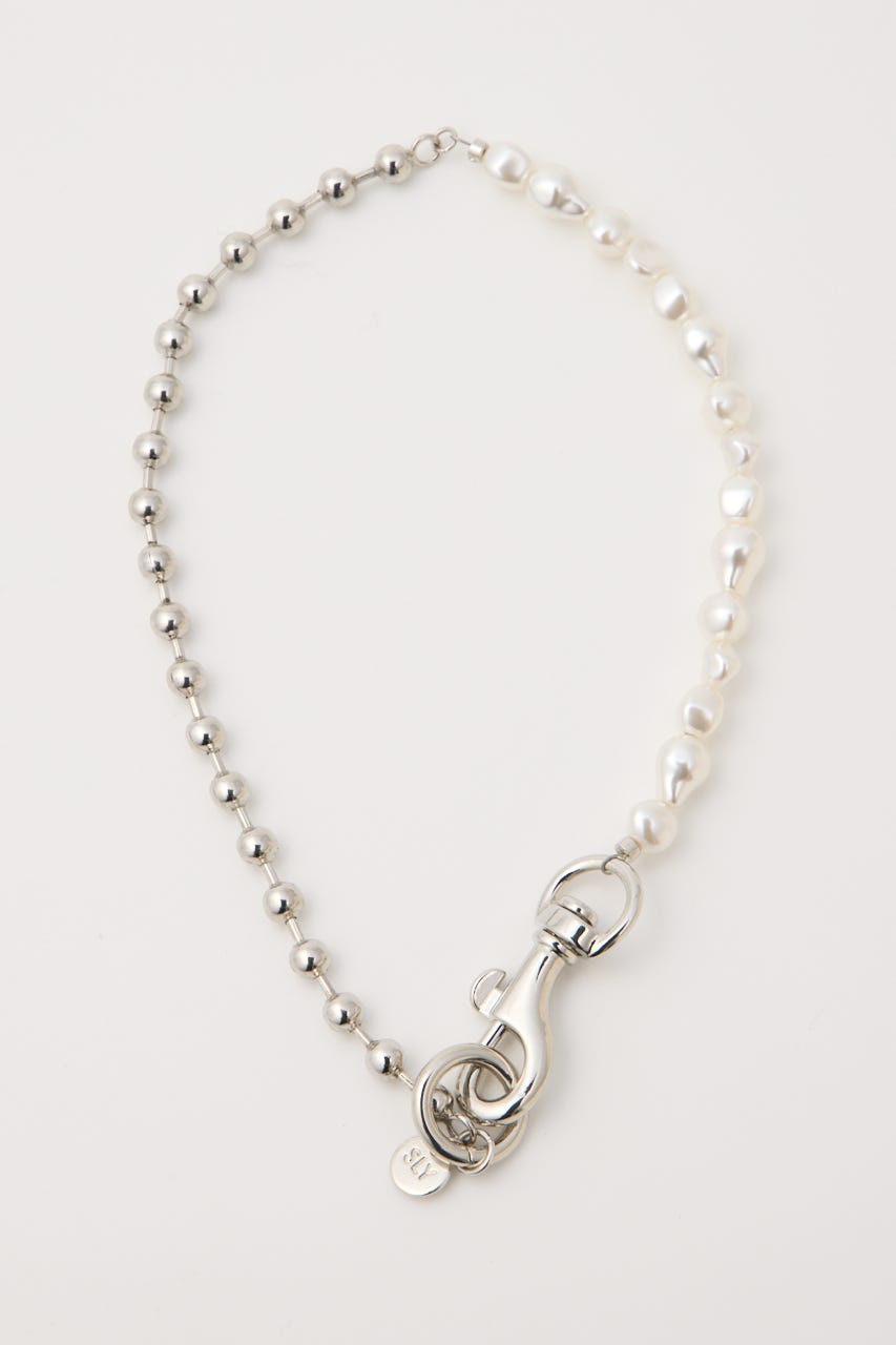 CHUNKY ROCK F／PEARL チョーカー SLV FREE