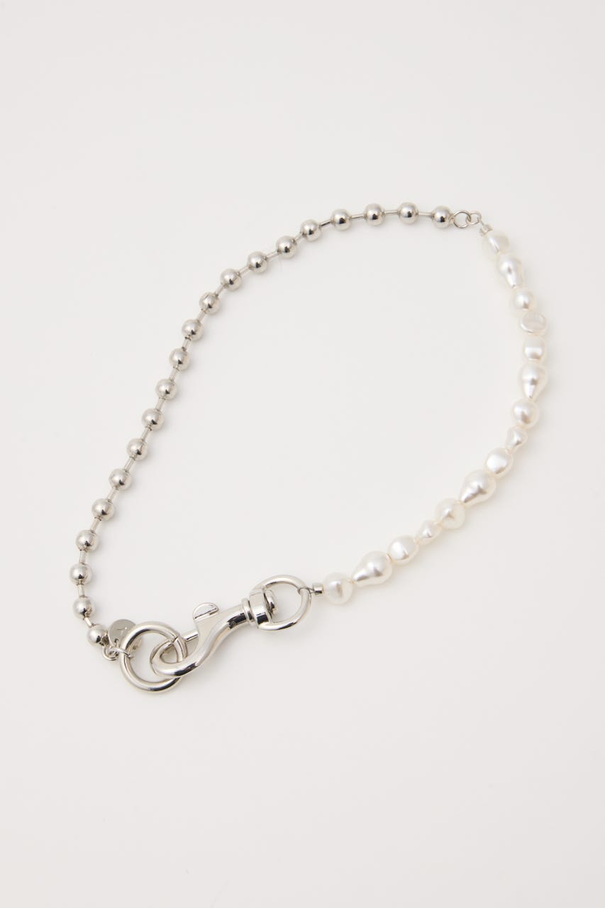 CHUNKY ROCK F／PEARL チョーカー SLV FREE