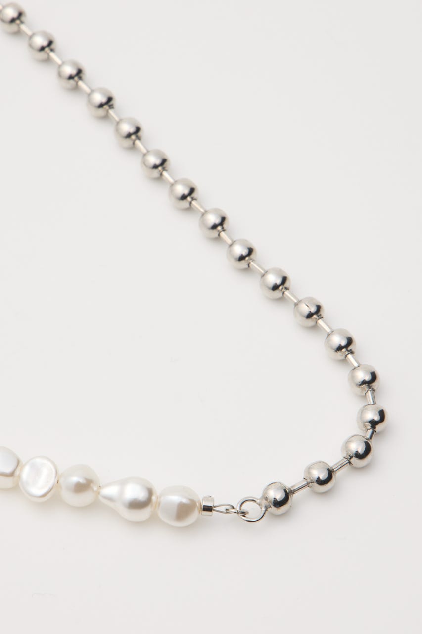 CHUNKY ROCK F／PEARL チョーカー SLV FREE
