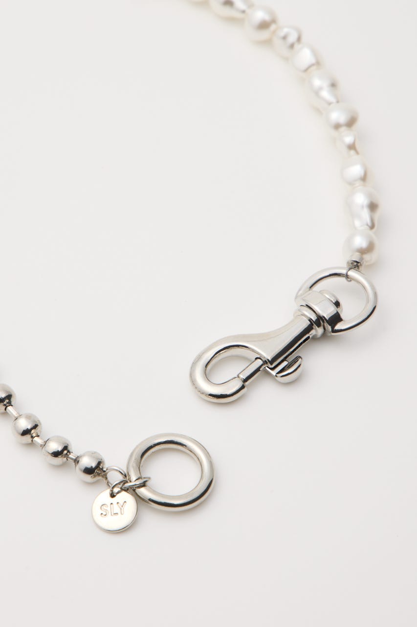 CHUNKY ROCK F／PEARL チョーカー SLV FREE