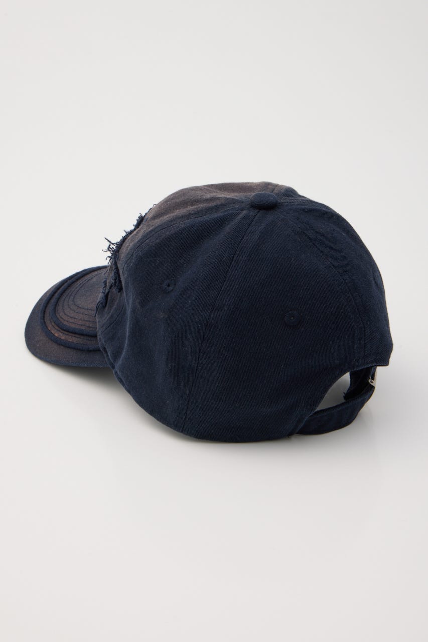 WASHED DAMAGE PATCH キャップ NVY FREE