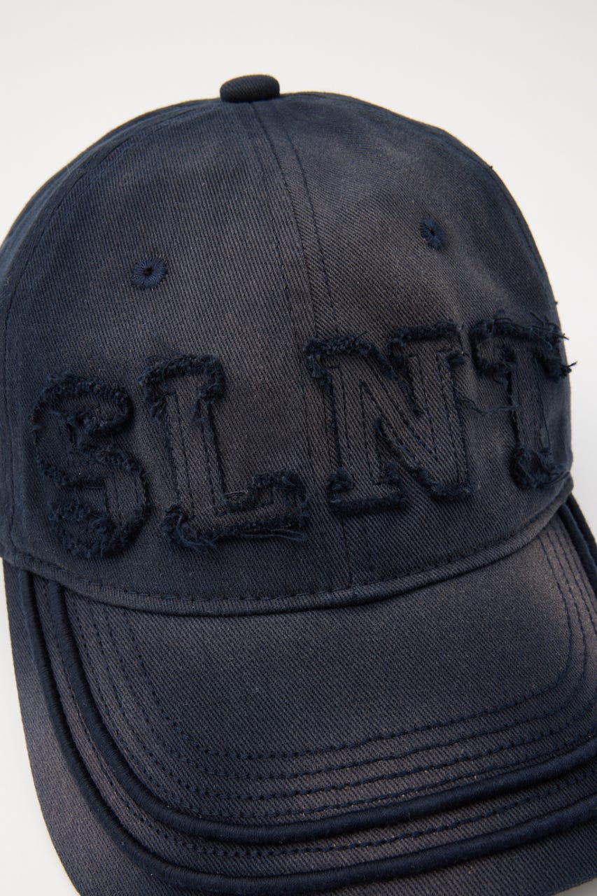 WASHED DAMAGE PATCH キャップ NVY FREE