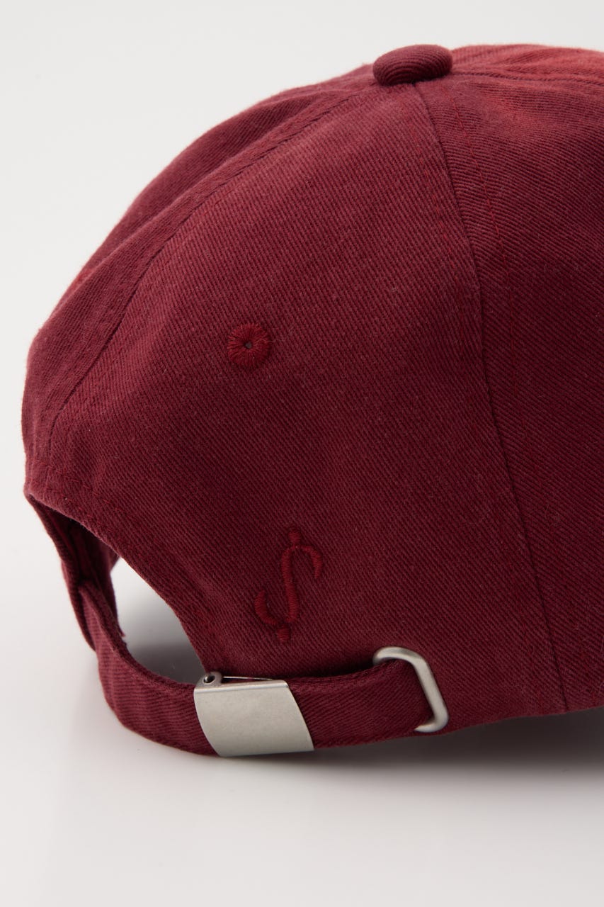 WASHED DAMAGE PATCH キャップ RED FREE