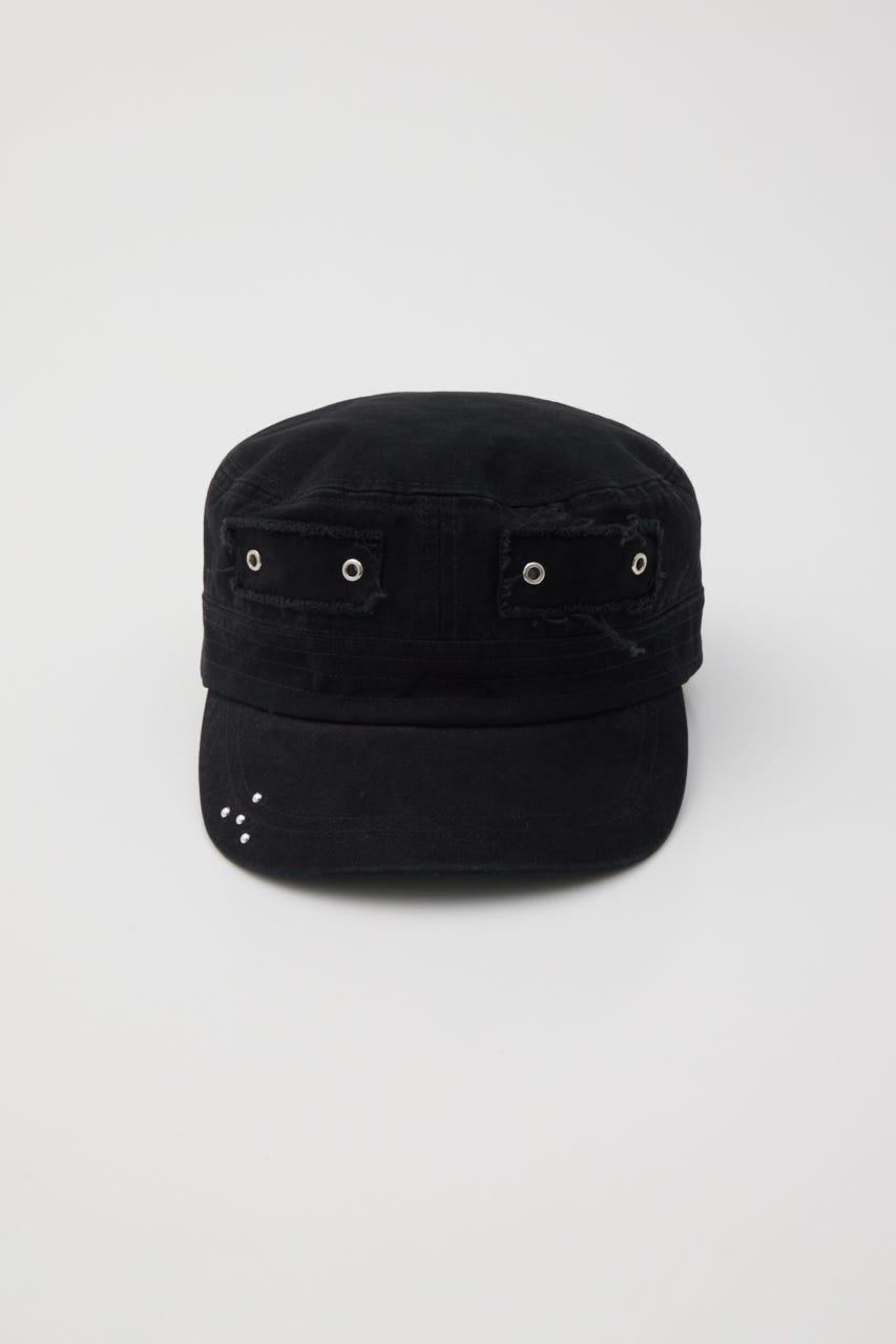 EYELET MILITARY キャップ BLK FREE