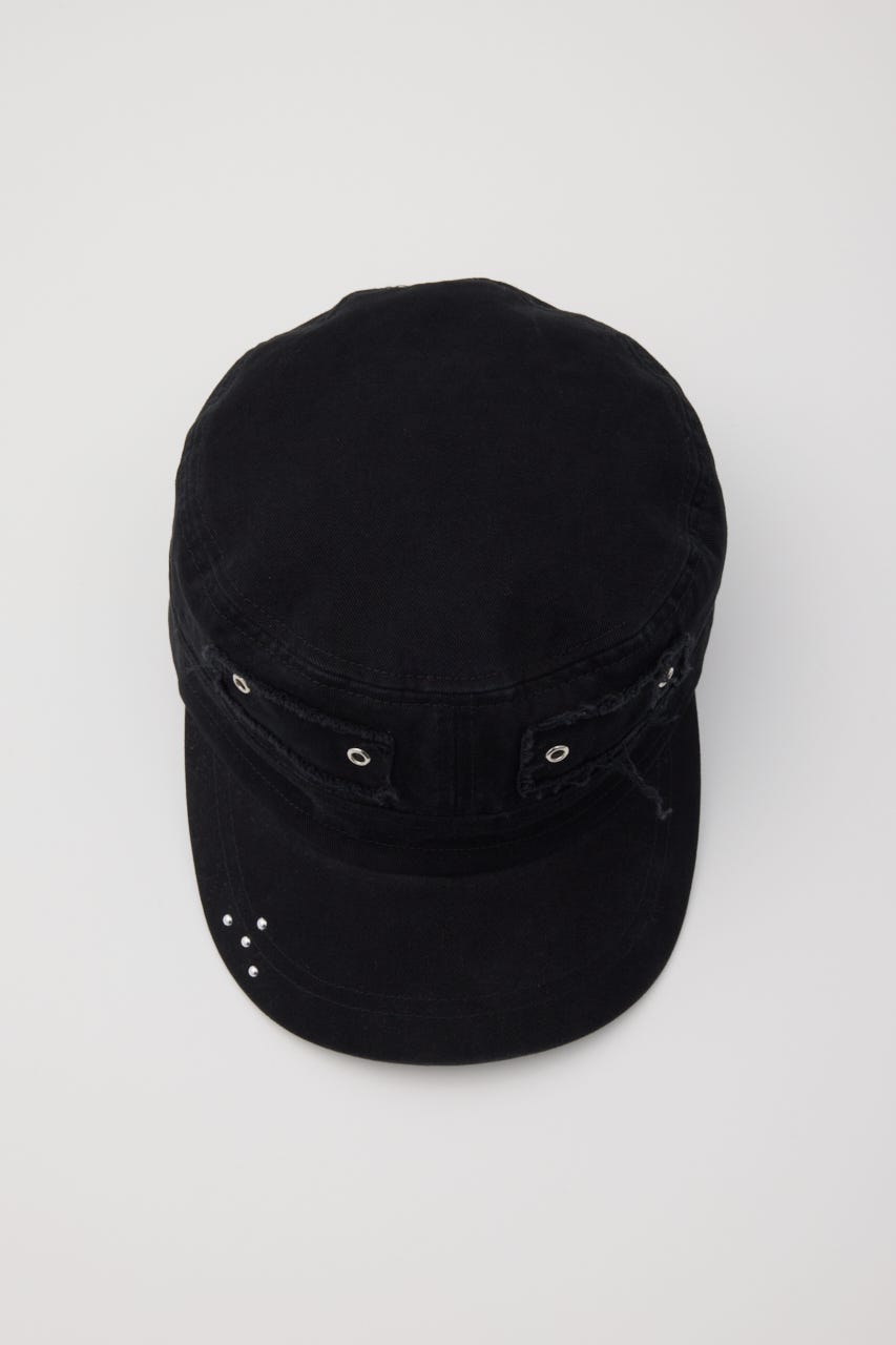 EYELET MILITARY キャップ BLK FREE