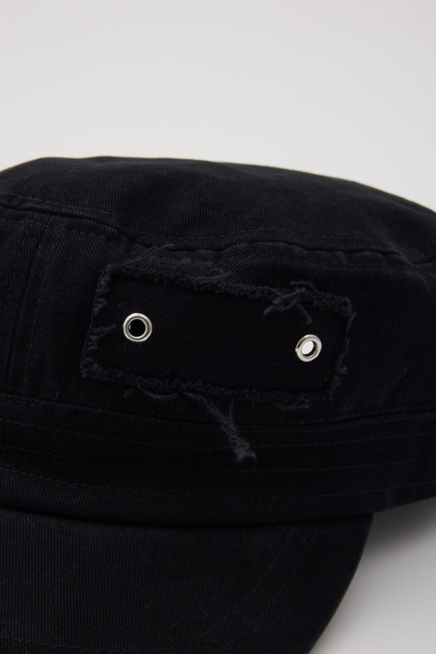 EYELET MILITARY キャップ BLK FREE