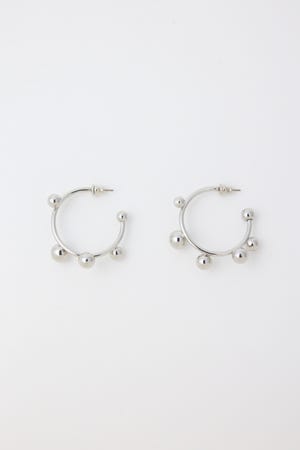 【1BUY5％OFF】BALLED HOOP ピアス