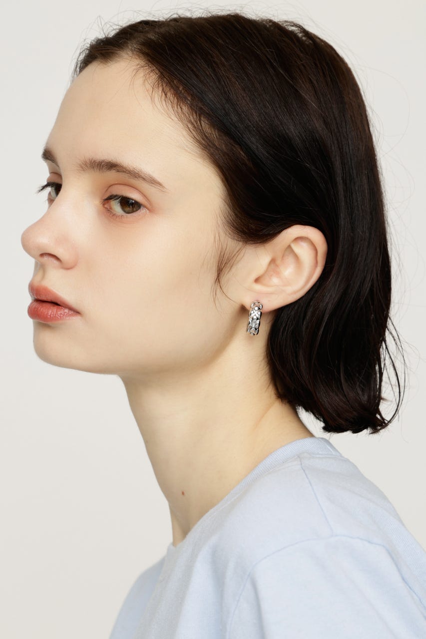 SLY | 【1BUY5％OFF】CROSS CUTTING HOOP ピアス (ピアス・イヤリング