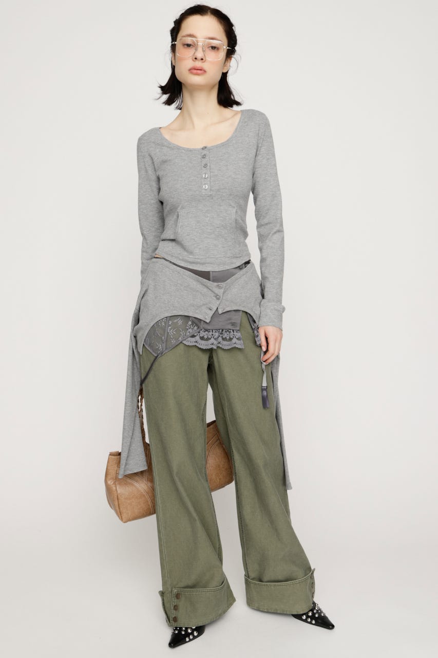 HENLY NECK トップス T.GRY FREE