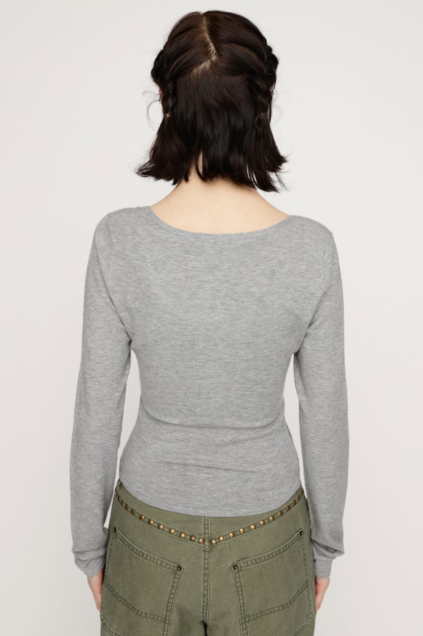 HENLY NECK トップス T.GRY FREE