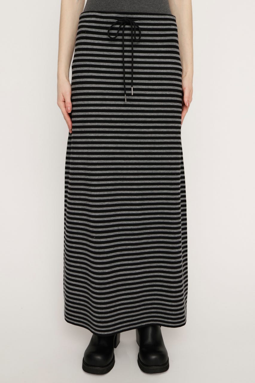 RELAXY KNIT LONG スカート M/BLK FREE