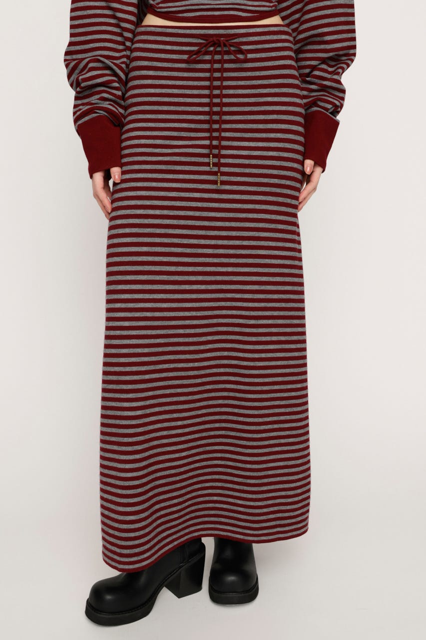 RELAXY KNIT LONG スカート M/RED FREE
