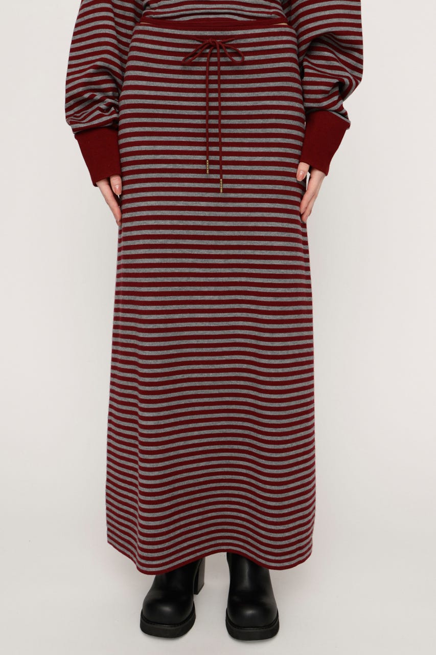 RELAXY KNIT LONG スカート M/RED FREE