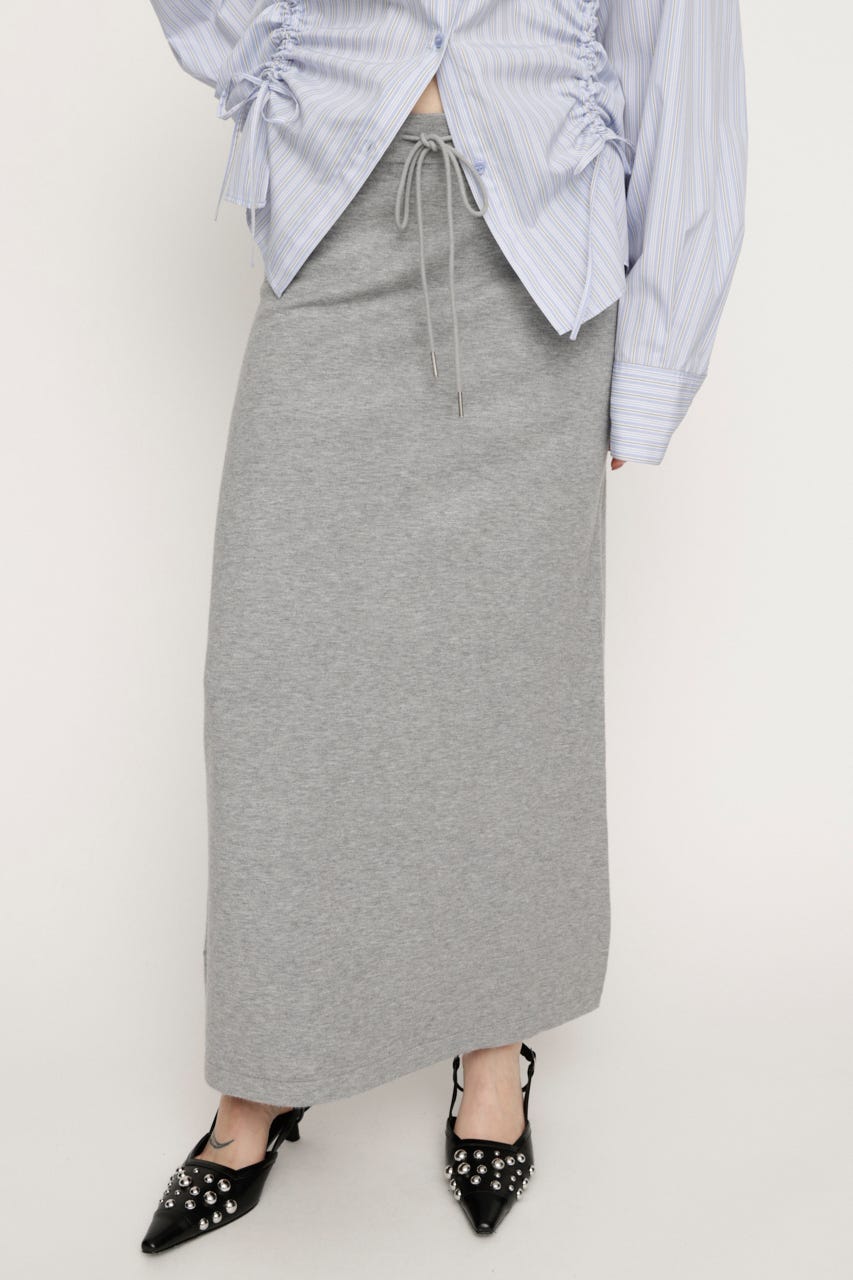RELAXY KNIT LONG スカート T.GRY FREE