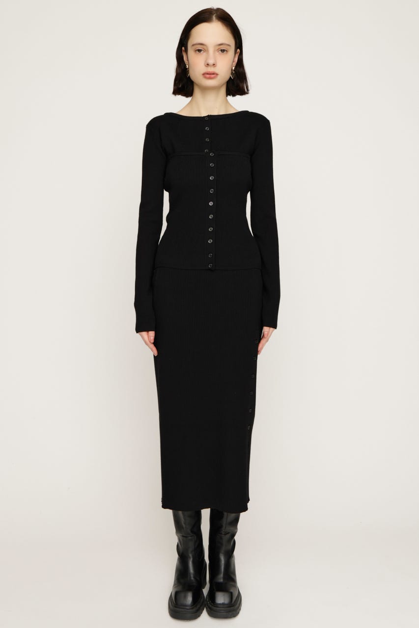 3P LONG ワンピース BLK FREE