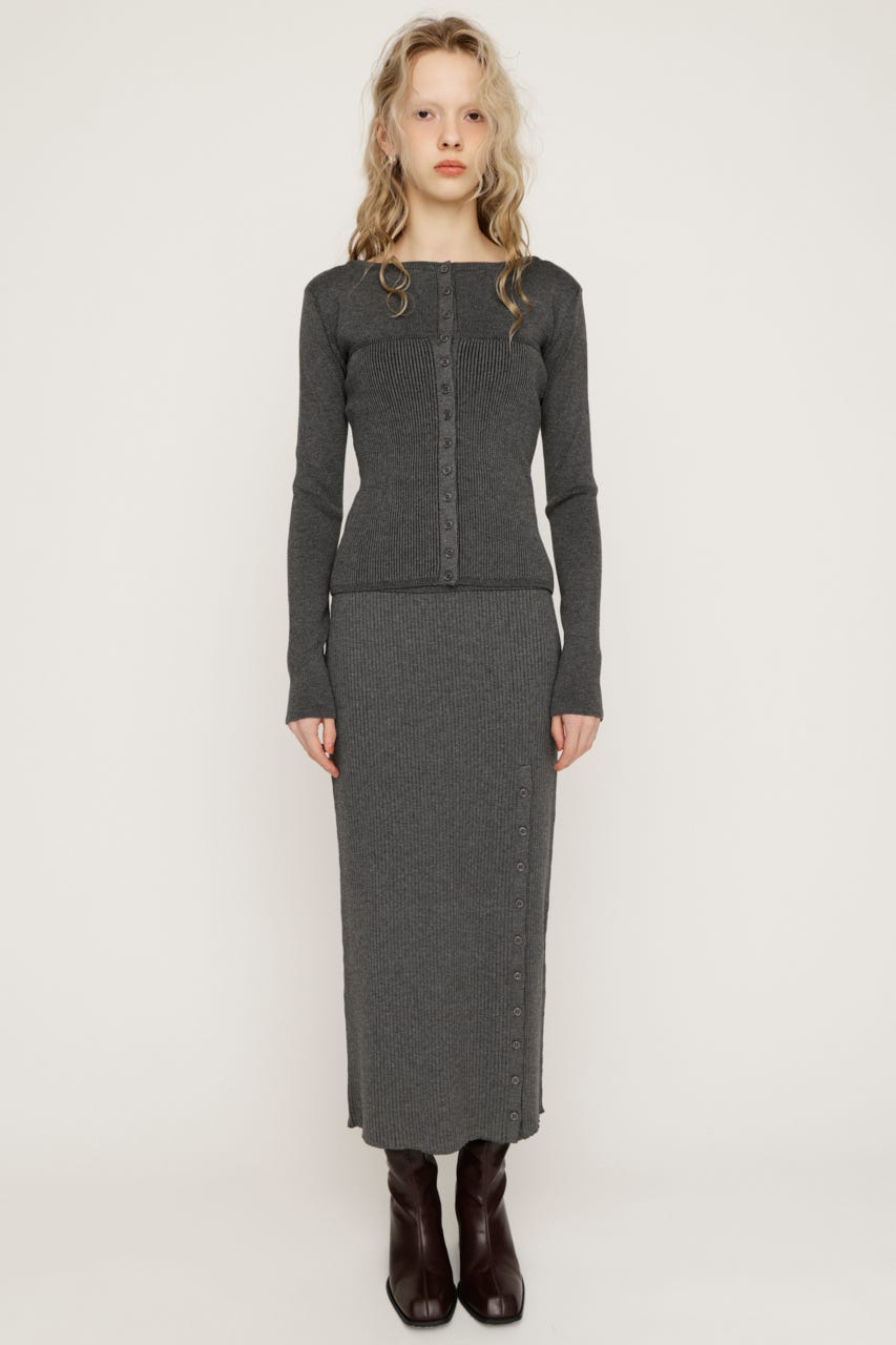 3P LONG ワンピース T.GRY FREE