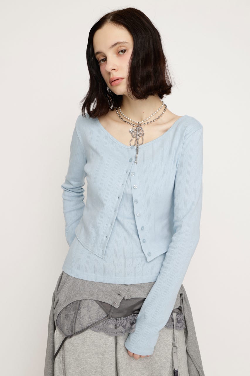 S LINE EYELET 2P L/BLU FREE