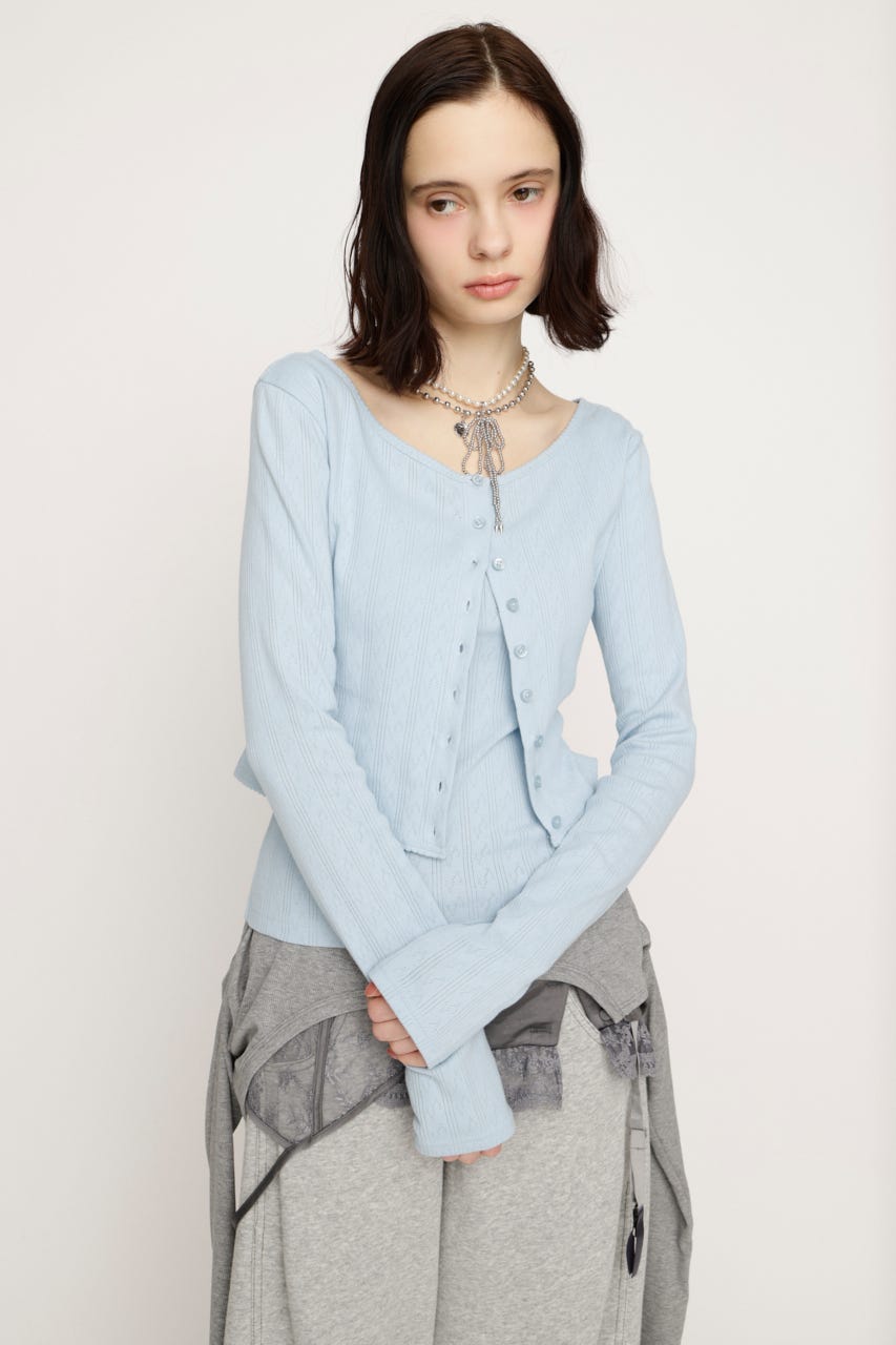S LINE EYELET 2P L/BLU FREE