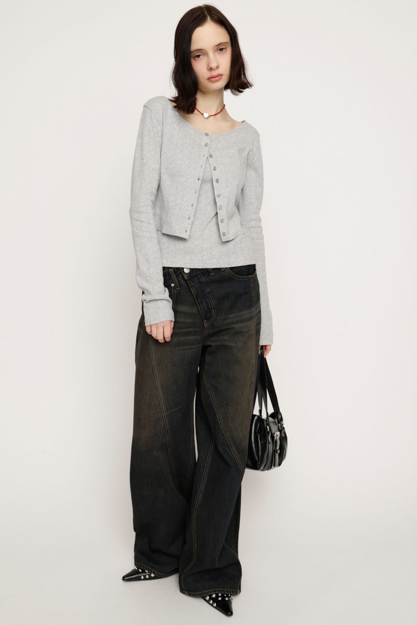 S LINE EYELET 2P T.GRY FREE