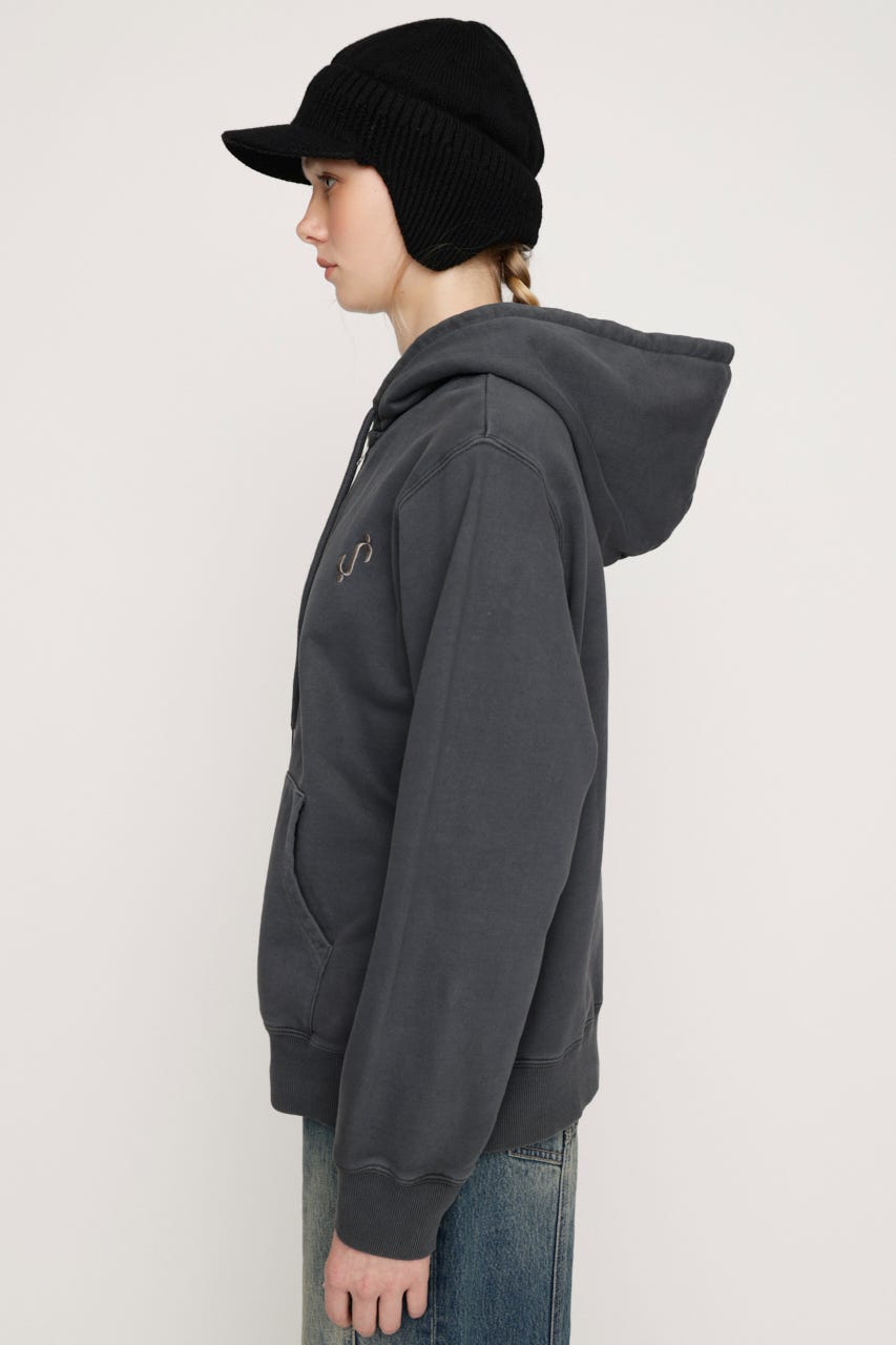 S. HOODIE ZIP パーカー L/BLK FREE