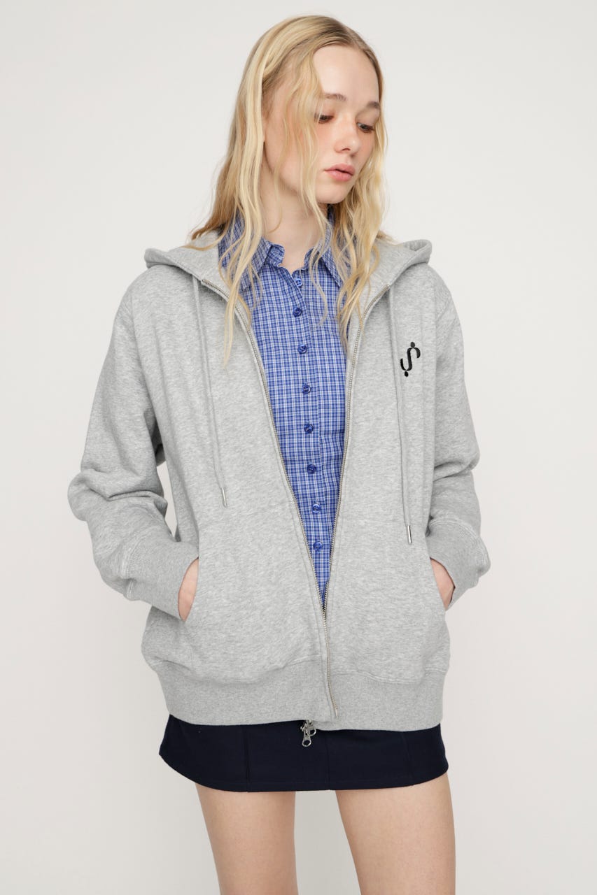 S. HOODIE ZIP パーカー T.GRY FREE