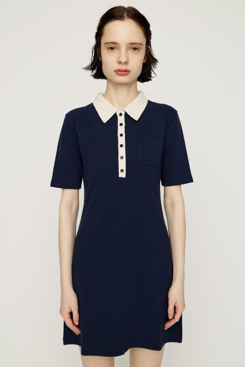 BI COLOR COLLAR ショートワンピース NVY FREE