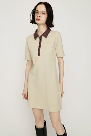 BI COLOR COLLAR ショートワンピース