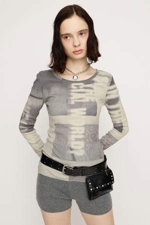 【LIMITED ITEM】GRAPHIC SHEER L／S Tシャツ