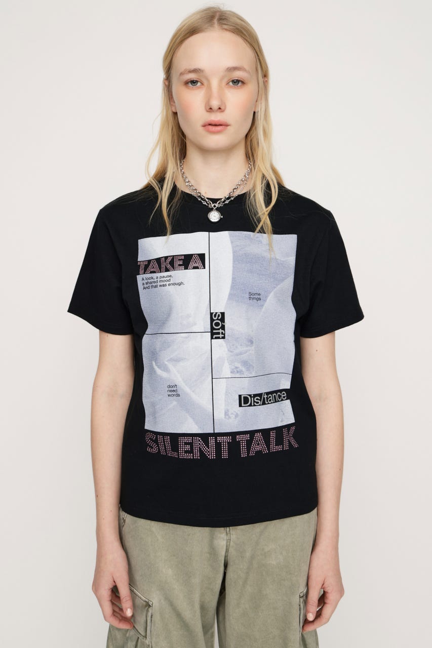 PHOTO & JEWEL MIX Tシャツ BLK 1