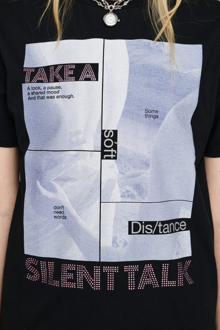 PHOTO & JEWEL MIX Tシャツ BLK 1
