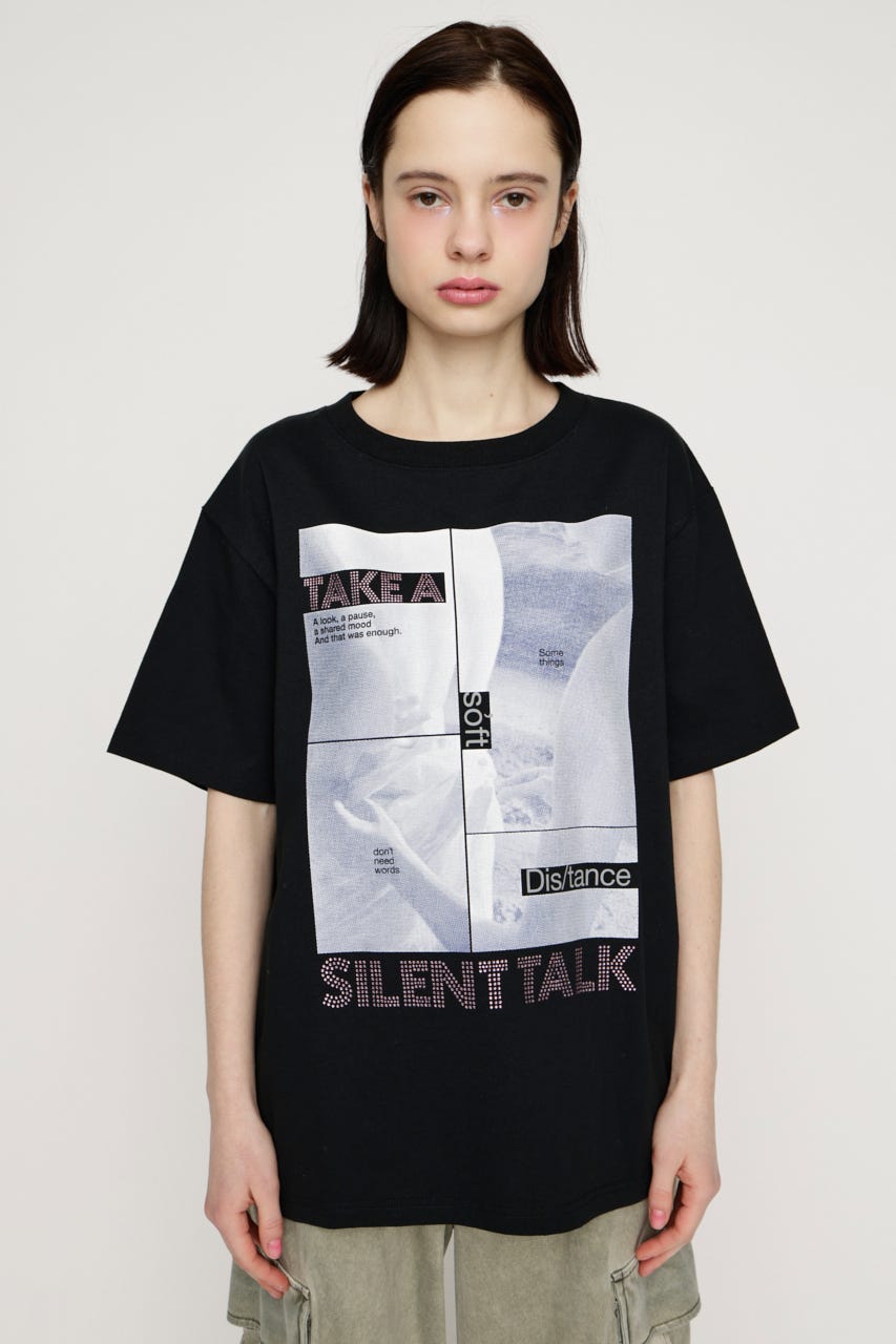 PHOTO & JEWEL MIX Tシャツ BLK 1