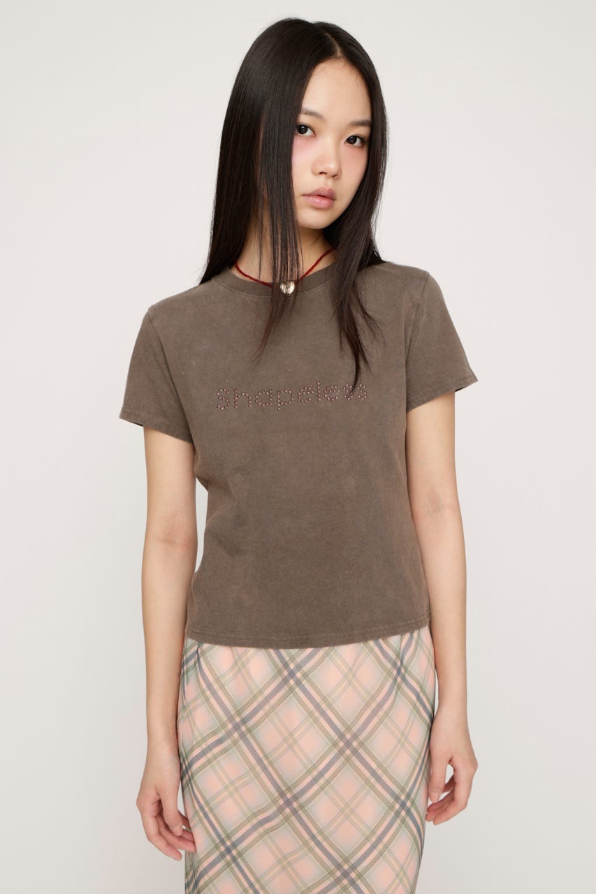 WASHED STONE LOGO Tシャツ KHA FREE