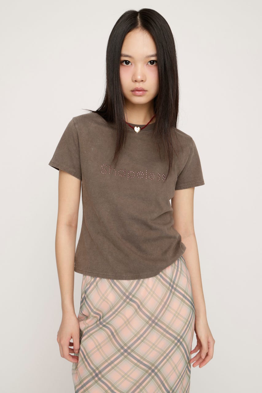 WASHED STONE LOGO Tシャツ KHA FREE